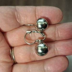 Silver Ball Earrings